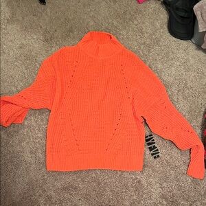 Orange Turtleneck Sweater